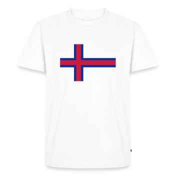 drapeau_iles_feroe - T-shirt Premium bio Homme - blanc - Devant - Nico (187cm)
