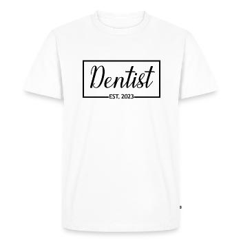 Dentiste Est. Étudiant diplômé en médecine dentaire 2023 - T-shirt Premium bio Homme - blanc - Devant - Nico (187cm)