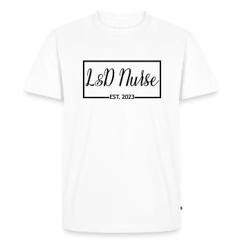 L&D Nurse Est. 2023 Graduated Nursing Student - Men's Premium Organic T-Shirt - white - Front - Nico (187cm)