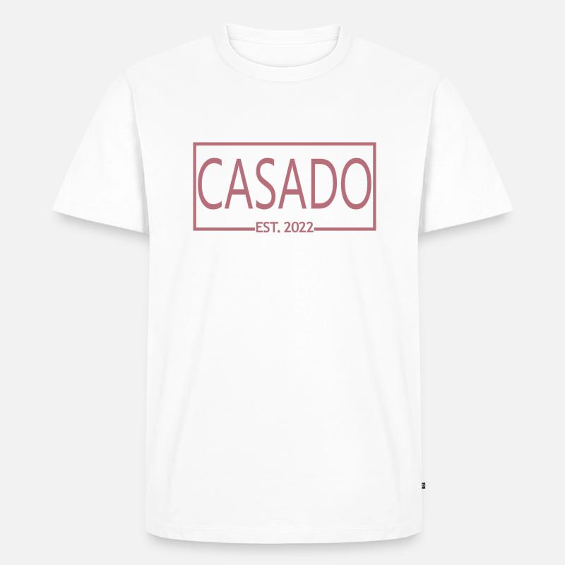 2022 Hochzeit Ehepaar - Männer Premium Bio T-Shirt - Weiß
