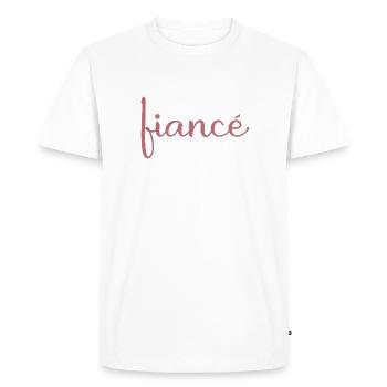 Fiancé Assorti Cadeau de Fiançailles Mariage du Marié - T-shirt Premium bio Homme - blanc - Devant - Nico (187cm)