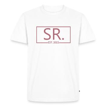 Sr. Est. 2022 Fiançailles pour la fête de mariage du marié - T-shirt Premium bio Homme - blanc - Devant - Nico (187cm)