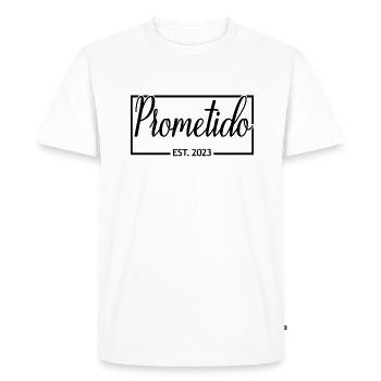 Prometido Est. 2023 Fiancé Engagement Groom To Be - T-shirt Premium bio Homme - blanc - Devant - Nico (187cm)