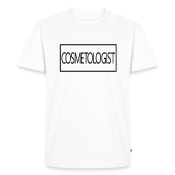 Cosmétologue fière étudiante diplômée en cosmétologie - T-shirt Premium bio Homme - blanc - Devant - Nico (187cm)