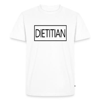 Diététiste Fière étudiante diététiste diplômée - T-shirt Premium bio Homme - blanc - Devant - Nico (187cm)