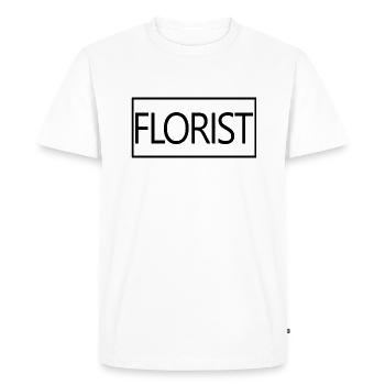 Fleuriste fière fleuriste diplômée Cadeau étudiant - T-shirt Premium bio Homme - blanc - Devant - Nico (187cm)