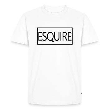 Esquire Graduated Lawyer School Student - Men's Premium Organic T-Shirt - white - Front - Nico (187cm)