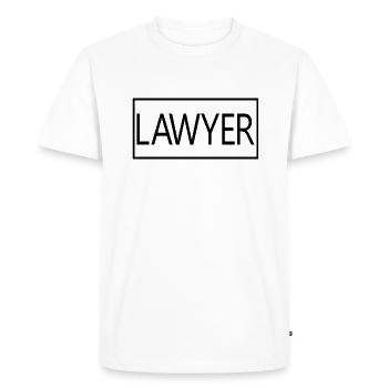 Avocat fier étudiant diplômé de l’école d’avocats - T-shirt Premium bio Homme - blanc - Devant - Nico (187cm)