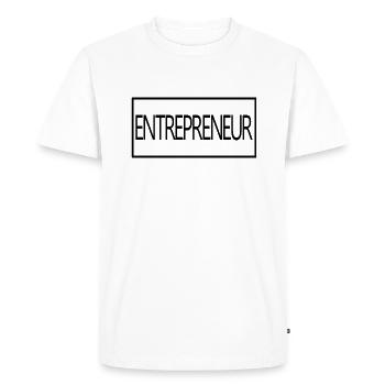 Entrepreneur fier d’un cadeau d’entrepreneur diplômé - T-shirt Premium bio Homme - blanc - Devant - Nico (187cm)