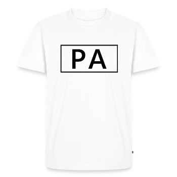 PA Proud Graduated Physician Assistant Student - Men's Premium Organic T-Shirt - white - Front - Nico (187cm)