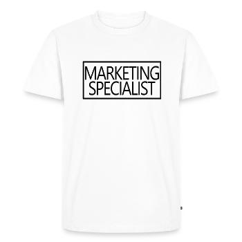Marketing Specialist Proud Graduated Marketer - Men's Premium Organic T-Shirt - white - Front - Nico (187cm)