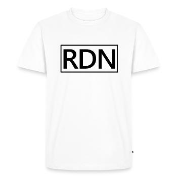 RDN fier diététiste nutritionniste - T-shirt Premium bio Homme - blanc - Devant - Nico (187cm)