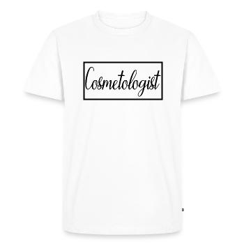 Cosmétologue fière étudiante diplômée en cosmétologie - T-shirt Premium bio Homme - blanc - Devant - Nico (187cm)