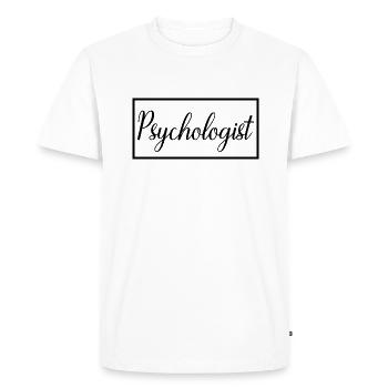 Psychologue fière étudiante en psychologie - T-shirt Premium bio Homme - blanc - Devant - Nico (187cm)