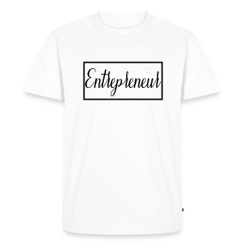 Entrepreneur Fier Diplômé Entrepreneur Cadeau - T-shirt Premium bio Homme - blanc - Devant - Nico (187cm)