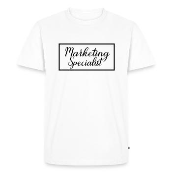 Marketing Specialist Proud Graduated Marketer - Men's Premium Organic T-Shirt - white - Front - Nico (187cm)