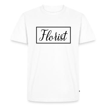 Fleuriste fière fleuriste diplômée Cadeau étudiant - T-shirt Premium bio Homme - blanc - Devant - Nico (187cm)