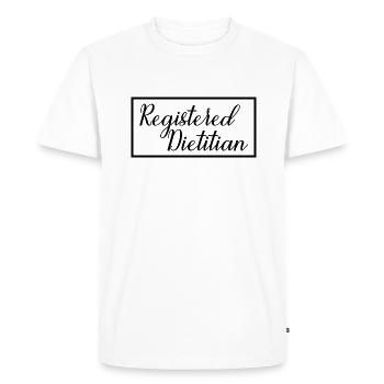 Diététiste Fière nutritionniste diplômée - T-shirt Premium bio Homme - blanc - Devant - Nico (187cm)