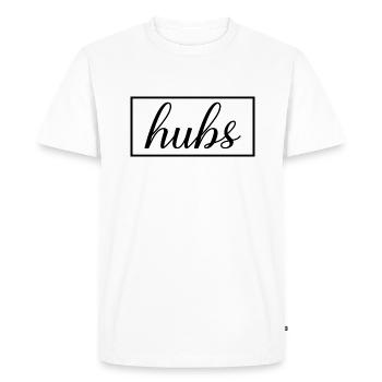 Hubs Matching Fiançailles Lune de miel de mariage - T-shirt Premium bio Homme - blanc - Devant - Nico (187cm)