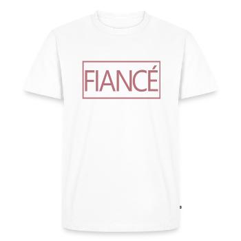 Fiancé Assorti Cadeau de Fiançailles Mariage du Marié - T-shirt Premium bio Homme - blanc - Devant - Nico (187cm)