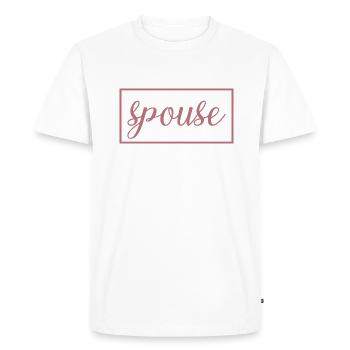 Couple jumelé conjoint hommes et femmes Jour de mariage - T-shirt Premium bio Homme - blanc - Devant - Nico (187cm)