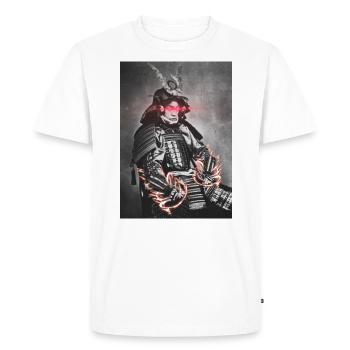 Laser Ninja Man - T-shirt Premium bio Homme - blanc - Devant - Nico (187cm)