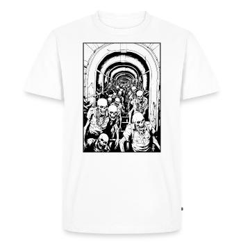 Le tunnel des collègues zombies vivants - T-shirt Premium bio Homme - blanc - Devant - Nico (187cm)