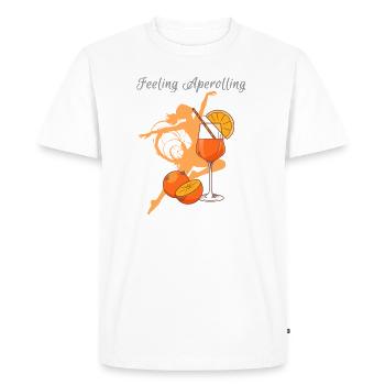 illustration, coloré, graffiti, sentiment, aperoli - T-shirt Premium bio Homme - blanc - Devant - Nico (187cm)