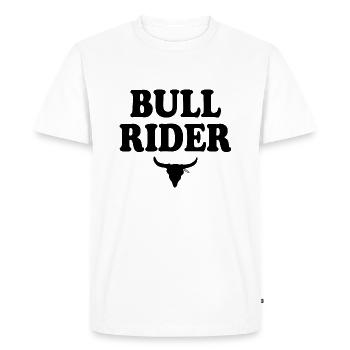 Bull rider - Men's Premium Organic T-Shirt - white - Front - Nico (187cm)