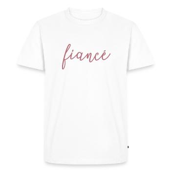 Fiancé Matching Engagement Gift Groom’s Mariage du marié - T-shirt Premium bio Homme - blanc - Devant - Nico (187cm)