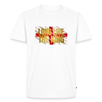 Couronnement du roi britannique Charles Angleterre Drapeau - T-shirt Premium bio Homme - blanc - Devant - Nico (187cm)