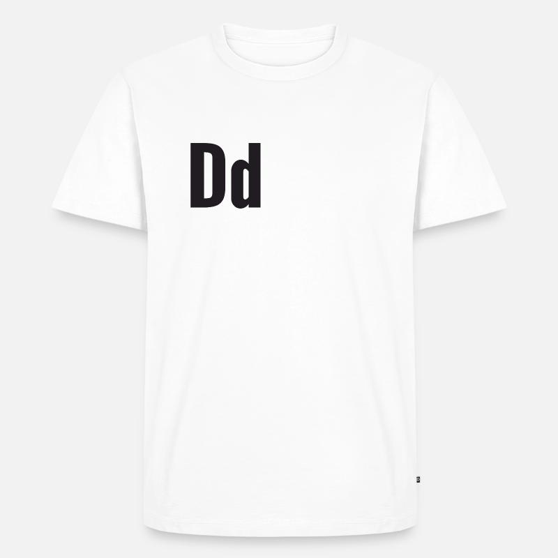 Buchstabe D - Männer Premium Bio T-Shirt - Weiß