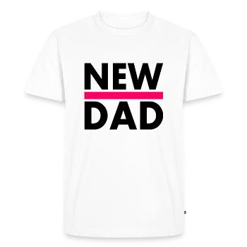 New dad - T-shirt Premium bio Homme - blanc - Devant - Nico (187cm)