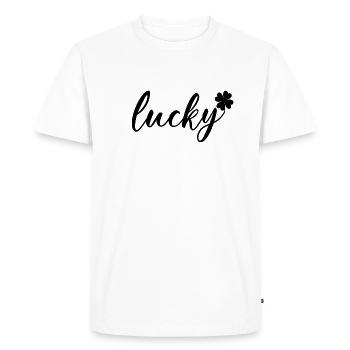 Cadeau de la Saint-Patrick Trèfle Hommes, Femmes, Enfants - T-shirt Premium bio Homme - blanc - Devant - Nico (187cm)