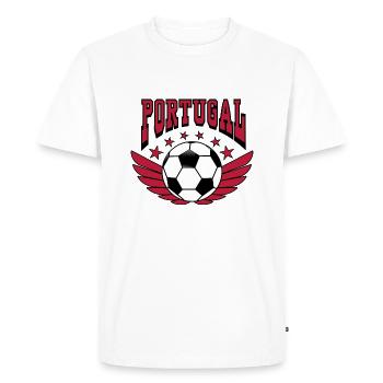 Football Portugal Retro College Look Style - Men's Premium Organic T-Shirt - white - Front - Nico (187cm)