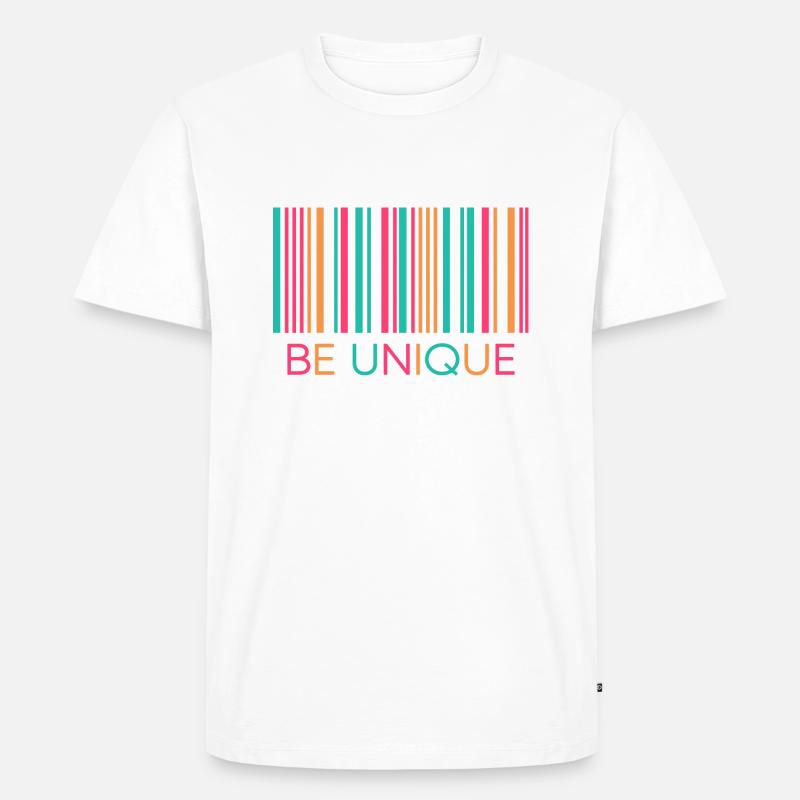 einzelstück unique barcode lgbt unikat - Männer Premium Bio T-Shirt - Weiß