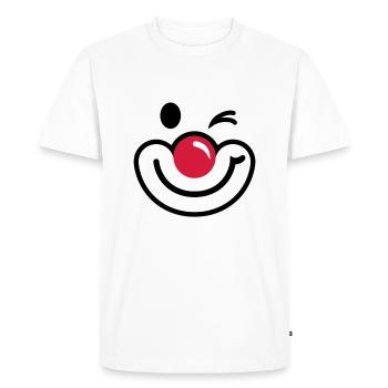 Clownsgesicht 2 - Männer Premium Bio T-Shirt - Weiß - Vorne - Nico (187cm)