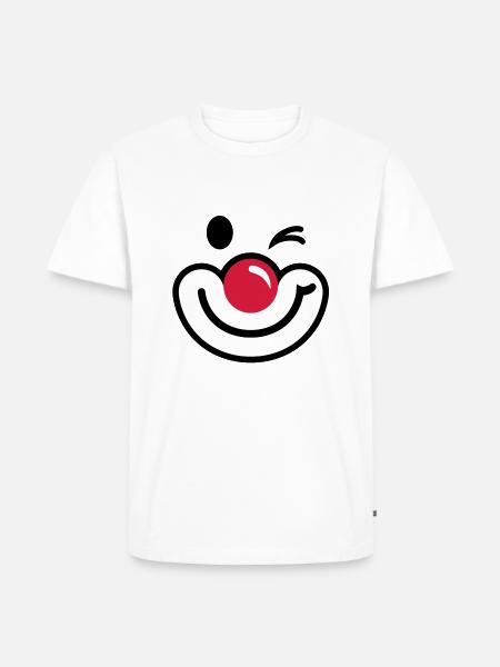 Clown Face 2 - Men's Premium Organic T-Shirt - white