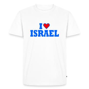 I love israel - T-shirt Premium bio Homme - blanc - Devant - Nico (187cm)