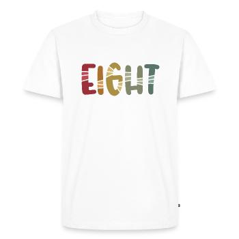 Huit - 8 ans anniversaire, 8 ans anniversaire - T-shirt Premium bio Homme - blanc - Devant - Nico (187cm)