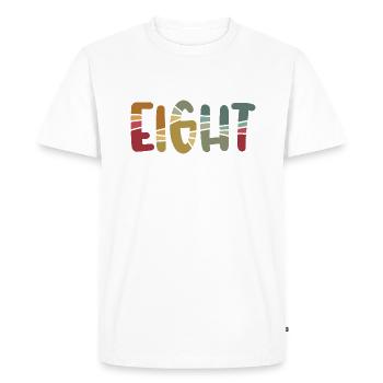 Huit - 8 ans anniversaire, 8 ans anniversaire - T-shirt Premium bio Homme - blanc - Devant - Nico (187cm)