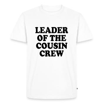 leader of the cousin crew - Men's Premium Organic T-Shirt - white - Front - Nico (187cm)