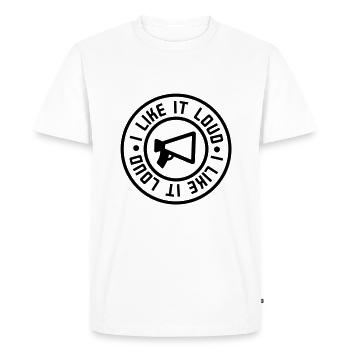 i_like_it_loud - T-shirt Premium bio Homme - blanc - Devant - Nico (187cm)
