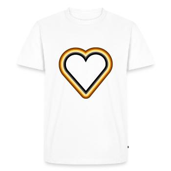 Bear Heart oultine - Men's Premium Organic T-Shirt - white - Front - Nico (187cm)