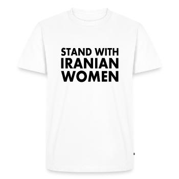 Stand with iranian women - Men's Premium Organic T-Shirt - white - Front - Nico (187cm)