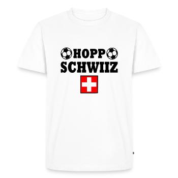 Hopp schwiiz - T-shirt Premium bio Homme - blanc - Devant - Nico (187cm)