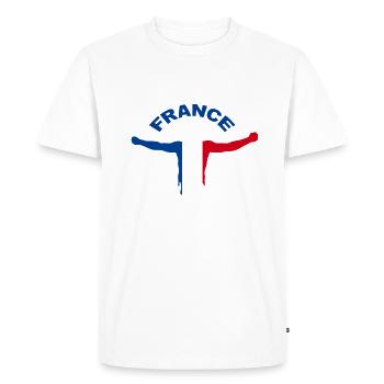 francehooligan - T-shirt Premium bio Homme - blanc - Devant - Nico (187cm)