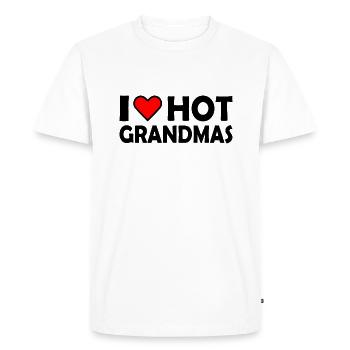 I love hot grannies - T-shirt Premium bio Homme - blanc - Devant - Nico (187cm)
