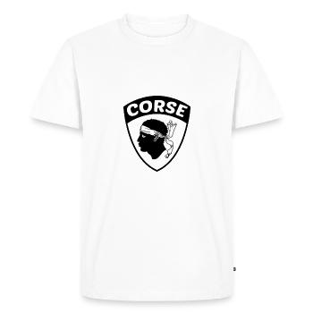 Corsica coat of arms - Men's Premium Organic T-Shirt - white - Front - Nico (187cm)