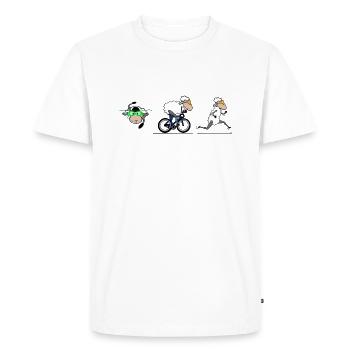 Triathlon Moutons - T-shirt Premium bio Homme - blanc - Devant - Nico (187cm)